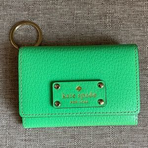 Kate Spade keychain wallet - green